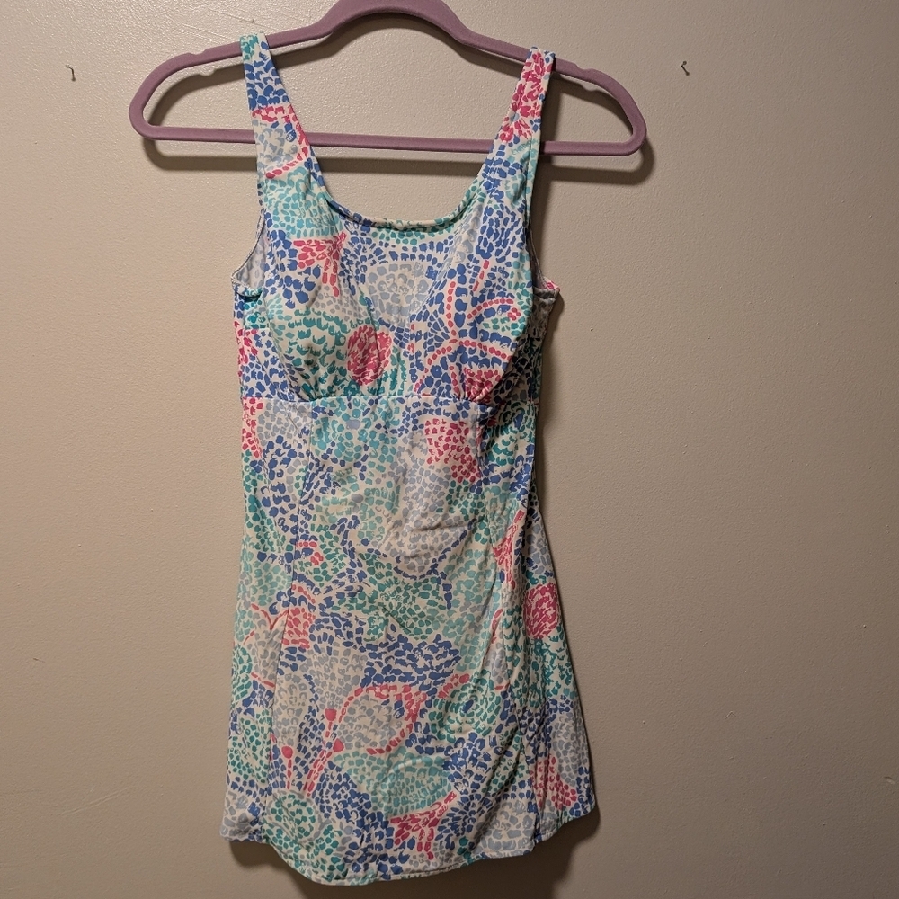 ✨5 For $50 Vintage Sea Waves Tank Dress Swimsuit Size 8